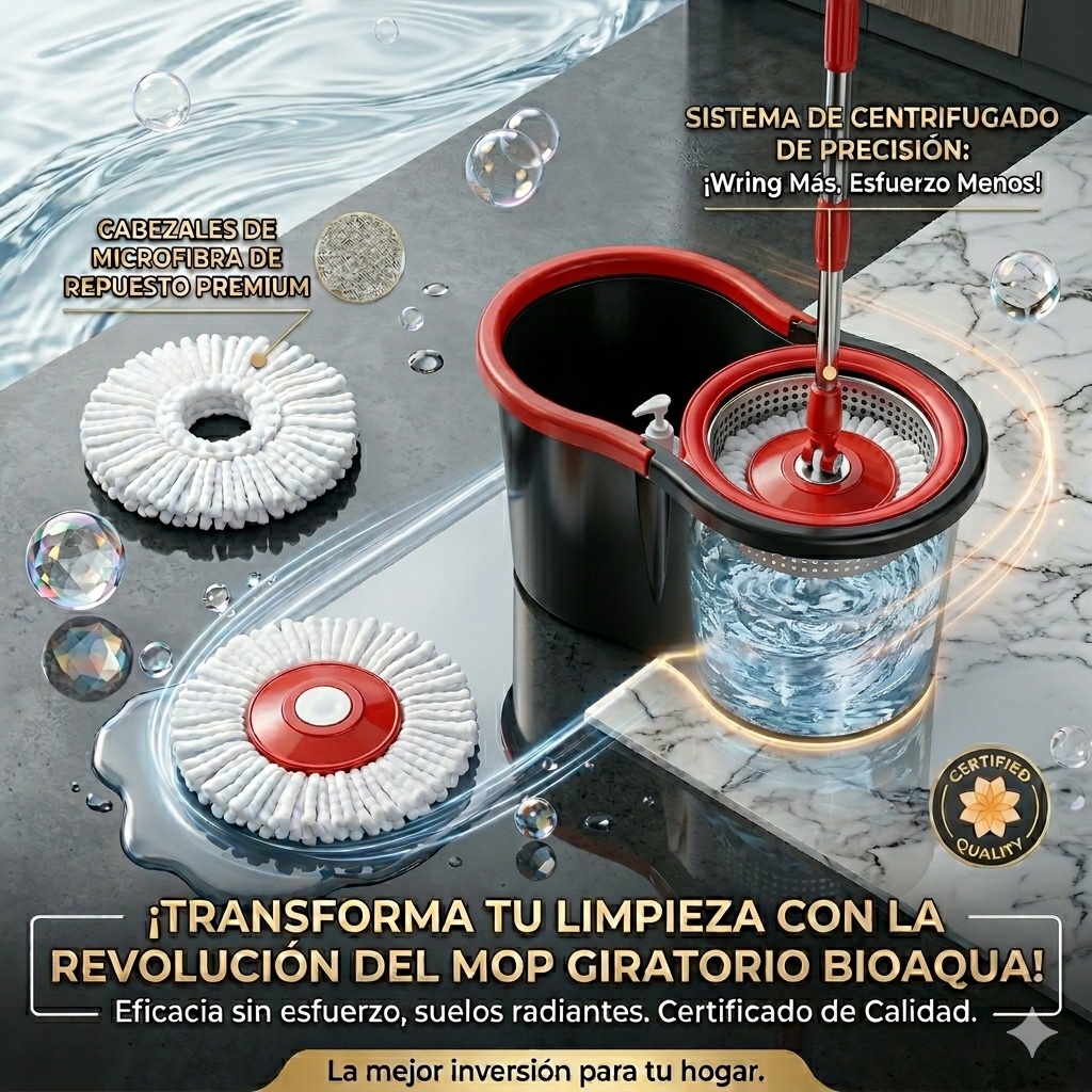 Mop Giratorio De Microfibra