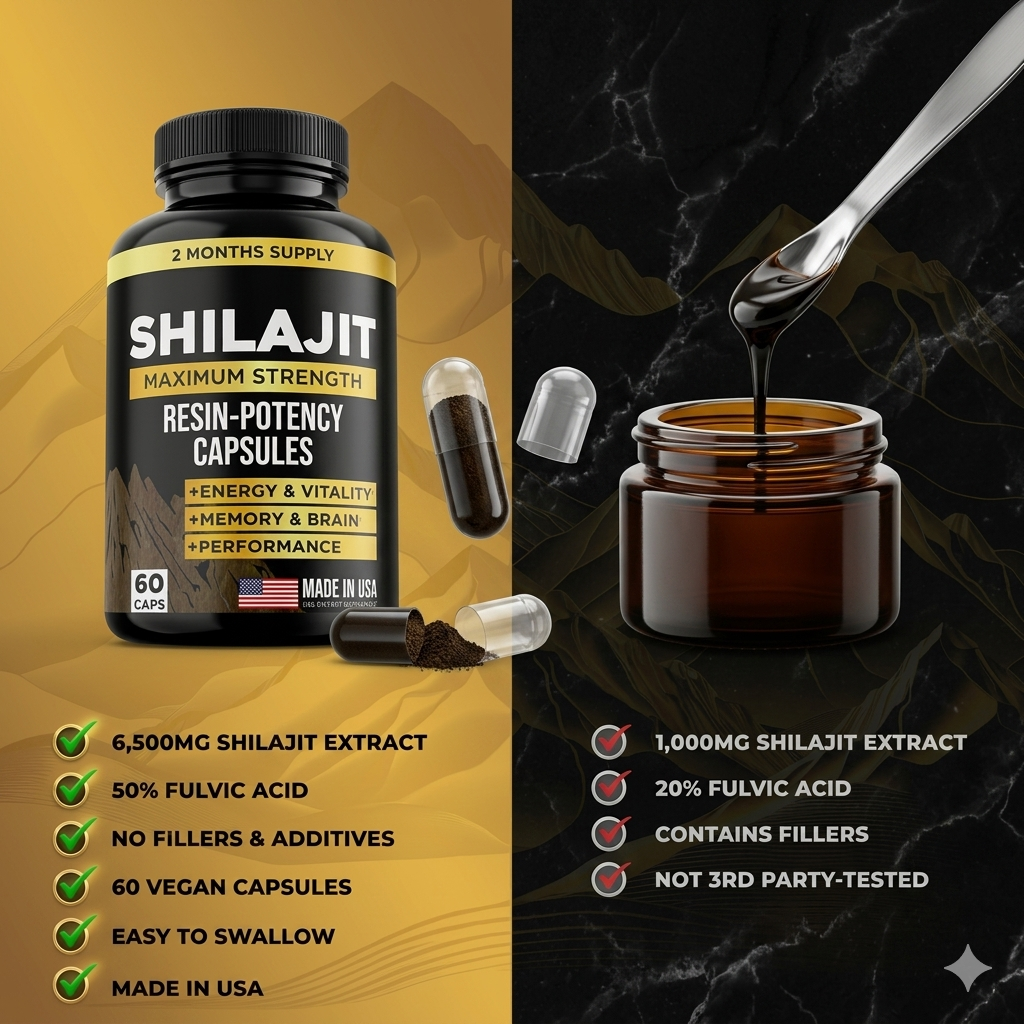 Shilajit - Potenciador Masculino - Mejora tu circulacion 60 Capsulas